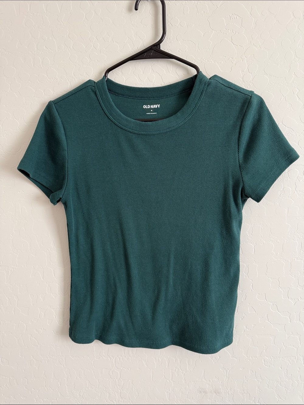 Old Navy Dark Teal Ribbed Short Sleeve Tee
